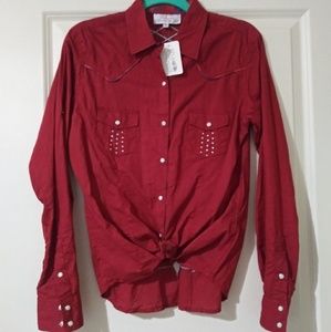 NWT Panhandle slim Pearl snap western shirt small